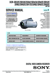 Sony handycam dcr sr82 manual